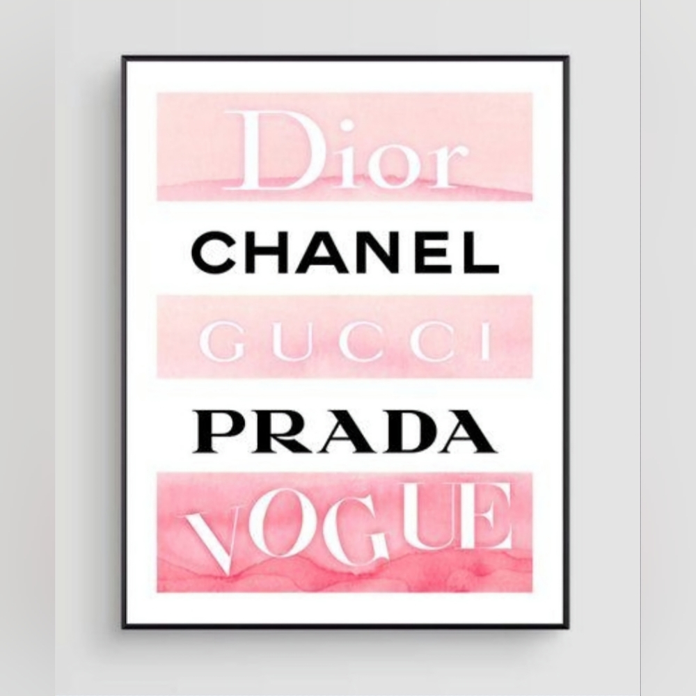 Prada Chanel 8 1/2"x11" Framed Wall Art